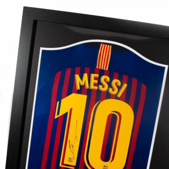 Легенди фланелка с рамка FC Barcelona Signed Shirt Silhouette