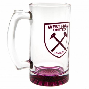 West Ham United стъклена чаша Stein Glass Tankard
