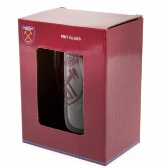 West Ham United стъклена чаша Stein Glass Tankard