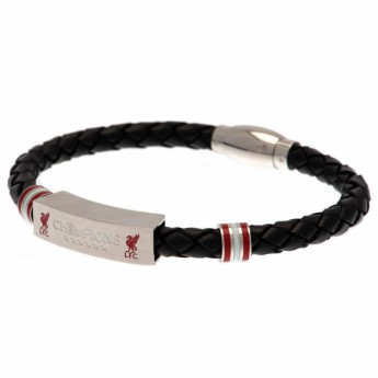 Liverpool FC кожена гривна Champions Of Europe Leather Bracelet