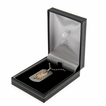 Liverpool FC колие с висулка куче Bi Colour Cut Out Dog tag & chain