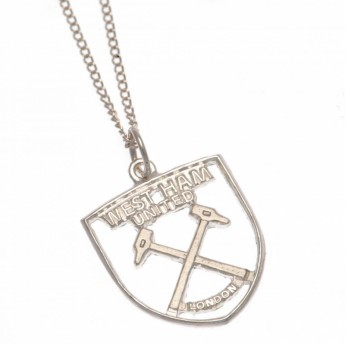 West Ham United колие с висулка Sterling Silver Pendant & Chain CR