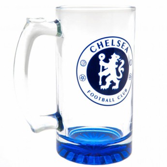 Chelsea FC стъклена чаша Stein Glass Tankard CC