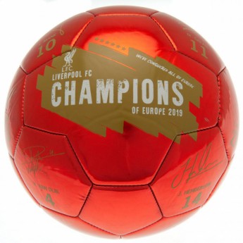 Liverpool FC футболна топка Champions Of Europe Football Signature - size 5