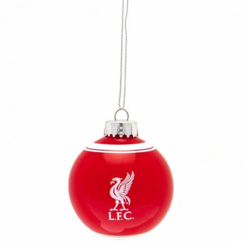 Liverpool FC топки за коледна елха Glass Bauble