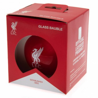 Liverpool FC топки за коледна елха Glass Bauble
