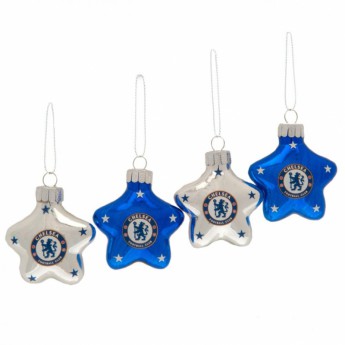Chelsea FC топки за коледна елха 4pk Star Baubles