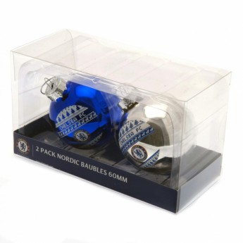 Chelsea FC топки за коледна елха 2pk Nordic Baubles