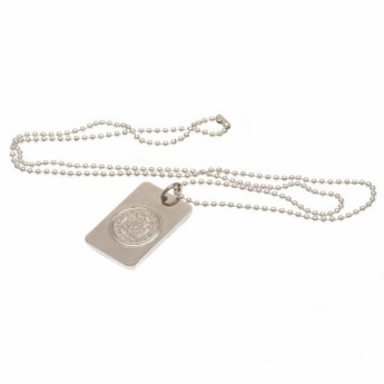 Leicester City колие с висулка куче Silver Plated Dog Tag & Chain