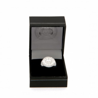Leicester City пръстен Silver Plated Crest Ring Small