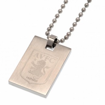Aston Villa колие с висулка куче Dog Tag & Chain