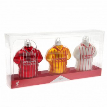 Liverpool FC топки за коледна елха 3pk Retro Shirt Baubles