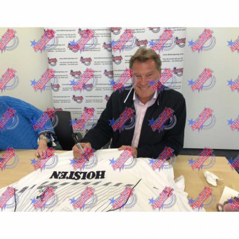 Легенди футболна фланелка Tottenham Hotspur FC Hoddle 1986 Signed Shirt