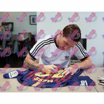 Легенди футболна фланелка FC Barcelona Messi 2018-2019 Signed Shirt