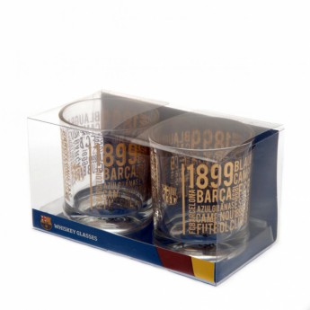 FC Barcelona стъклена чаша 2pk Whiskey set