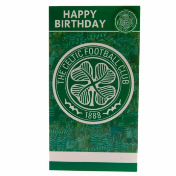 Celtic FC картичка за рожден ден Birthday Card & Badge