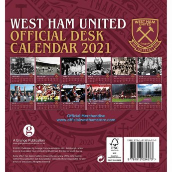 West Ham United настолен календар 2021