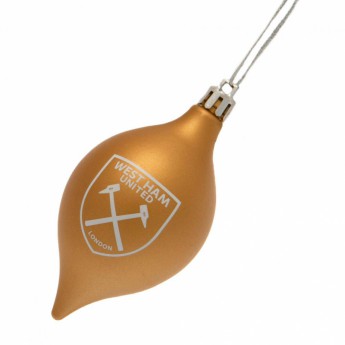 West Ham United топки за коледна елха 3pk Vintage Bauble