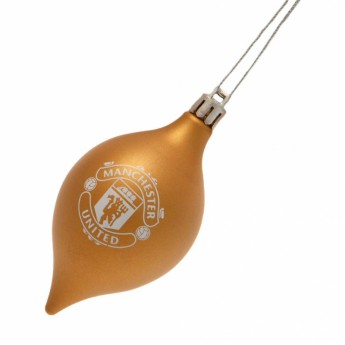 Manchester United топки за коледна елха 3pk Vintage Bauble