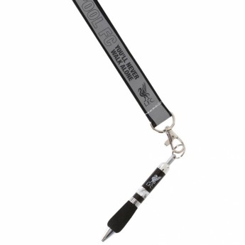 Liverpool FC връзка за врата с химикал black and grey Lanyard Pen
