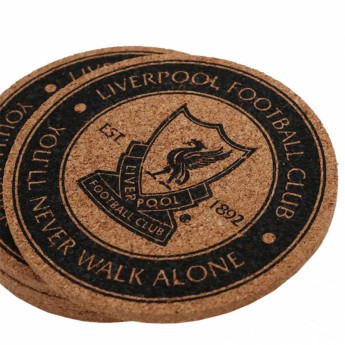 Liverpool FC подложки за чаши 4pk Cork Coaster Set