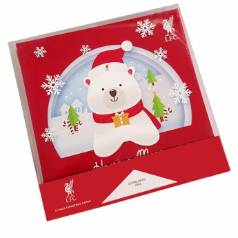 Liverpool FC коледна картичка 12 Pack Christmas Cards