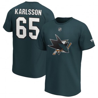 San Jose Sharks мъжка тениска Erik Karlsson Iconic Name & Number Graphic