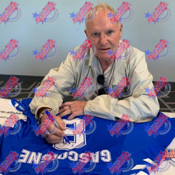 Легенди футболна фланелка Rangers Gascoigne 2019-2020 Signed Shirt