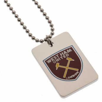 West Ham United колие с висулка куче Enamel Crest Dog Tag & Chain