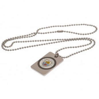 Manchester City колие с висулка куче Enamel Crest Dog Tag & Chain