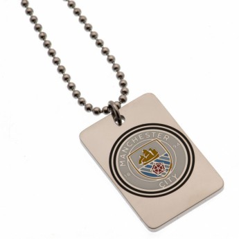 Manchester City колие с висулка куче Enamel Crest Dog Tag & Chain