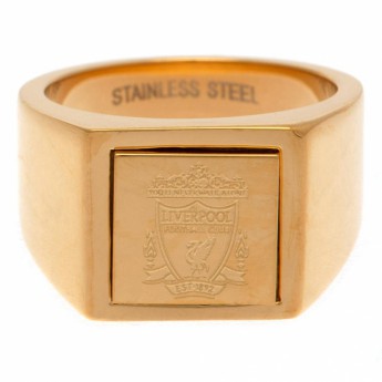 Liverpool FC пръстен Gold Plated Signet Ring Small