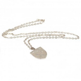West Ham United колие с висулка Silver Plated Pendant & Chain XL