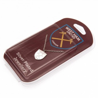 West Ham United колие с висулка Silver Plated Pendant & Chain XL