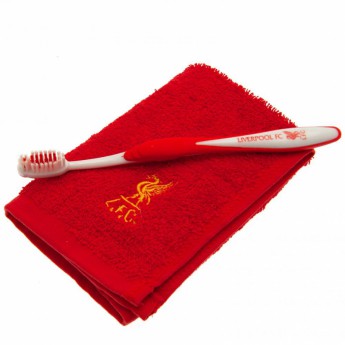 Liverpool FC тоалетен комплект shower gel, shampoo, toothbrush and flannel