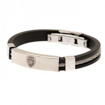 Arsenal FC силиконова гривна Silver Inlay Silicone Bracelet