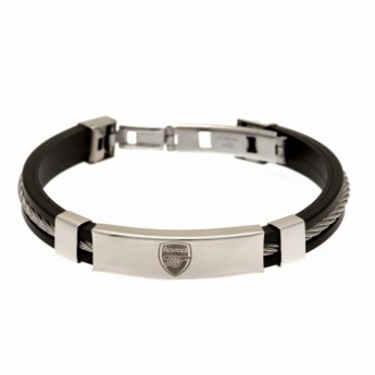 Arsenal FC силиконова гривна Silver Inlay Silicone Bracelet
