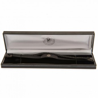 Chelsea FC кожена гривна Black IP Leather Bracelet