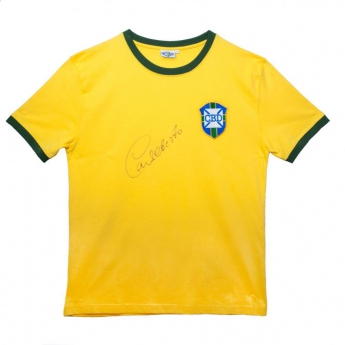 Легенди футболна фланелка Brasil Alberto Signed Shirt