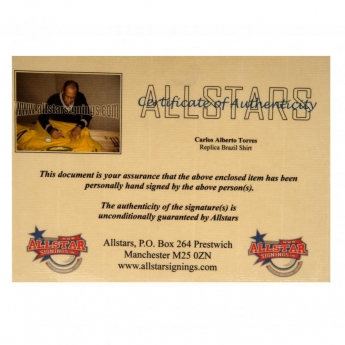 Легенди футболна фланелка Brasil Alberto Signed Shirt