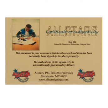 Легенди футболна фланелка Tottenham Hotspur FC Dele Signed Shirt