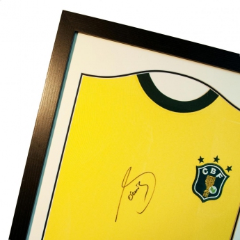 Легенди фланелка с рамка Brasil Socrates Signed Shirt Silhouette