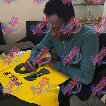 Легенди фланелка с рамка Brasil Pele Signed Shirt (Framed)