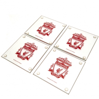 Liverpool FC комплект подложки за чаши 4pk glass coaster set
