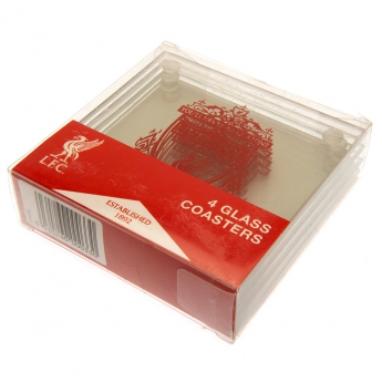 Liverpool FC комплект подложки за чаши 4pk glass coaster set