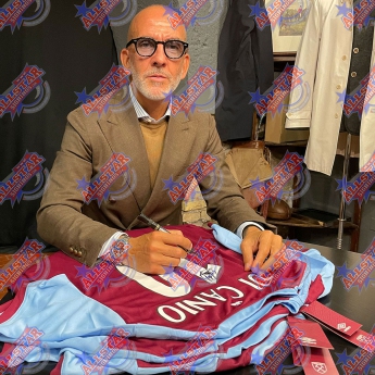 Легенди футболна фланелка West Ham United FC Di Canio Signed Shirt