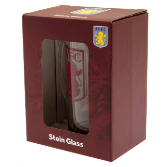 Aston Villa стъклена чаша stein glass tankard