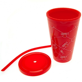 Liverpool FC чаша със сламка kids beaker red