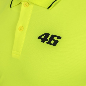 Valentino Rossi мъжка поло тениска yellow logo VR46 black Core