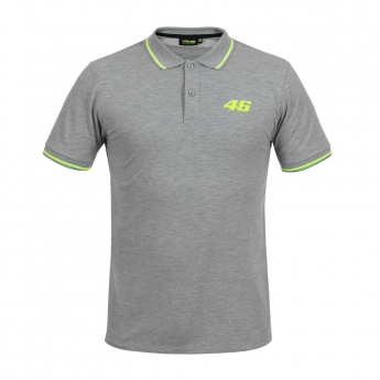 Valentino Rossi мъжка поло тениска grey logo VR46 yellow Core